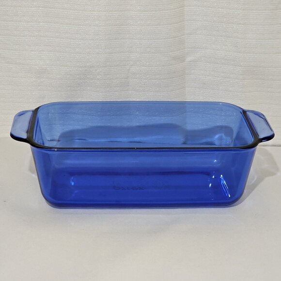 Pyrex 213-R Originals Cobalt Loaf Pan 8.5" vintage bread baker dish 1.5L/qt - Picture 6 of 15
